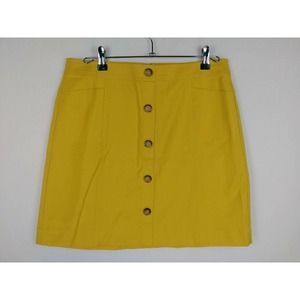 Loft Outlet womens mini skirt yellow 10